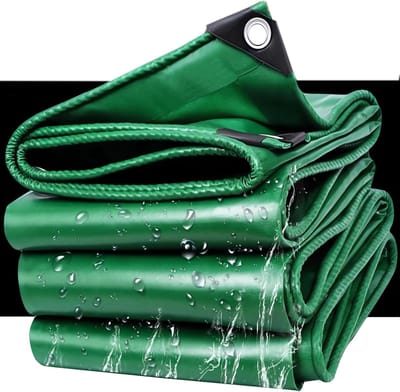 Zeil met Oogjes - Waterdicht Doek - Bescherming Buiten - Scheurvast PVC - 1x1.5m - Groen