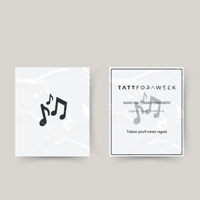 Tijdelijke tattoo muzieknoten | Neptattoo volwassenen | Tijdelijke tattoo voor volwassenen | Temporary tattoo | Plaktattoos voor volwassenen | Neptattoos | Probeer zorgeloos een tattoo | tattforaweek