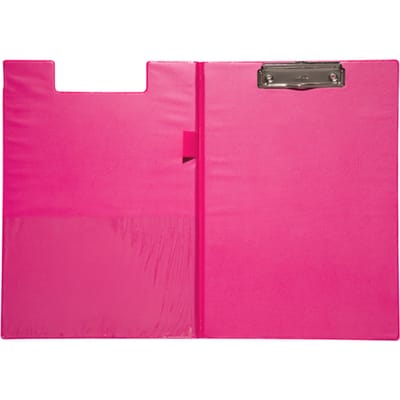 Klembordmap MAUL A4 staand met penlus PVC neon roze