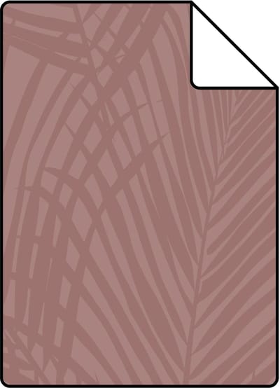 Proefstaal ESTAhome behang palmbladeren oudroze - 26.5 x 21 cm - 131220-S