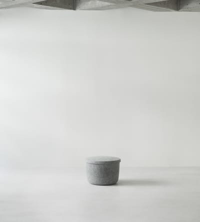 Normann Copenhagen Hide Storage Poef - grijs - small