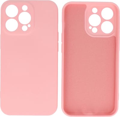Hoesje Geschikt voor iPhone 12 Pro - 2.0mm Dikke Fashion Telefoonhoesje Backcover - Siliconen Hoesje - Roze