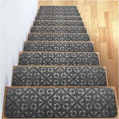 Antislip traptreden, schokbestendig, geluidsdempend, geschikt voor houten keldertrappen, zelfklevende traptreden, geschikt voor kinderen, ouderen en huisdieren.