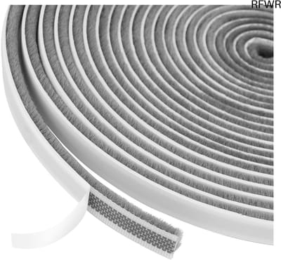 RFWR® Zelfklevende Borstelafdichtstrip voor Deuren en Ramen - 6 Meter Afdichting Weerstrip - Geluidsisolatie en Warmtebescherming