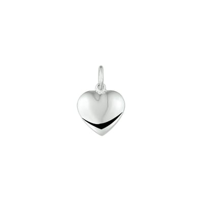 hanger hart massief zilver gerhodineerd