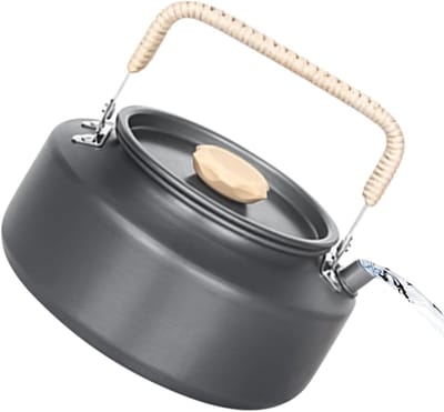 Outdoor Theepot - Camp Waterkoker - Kamperen en Hiken - Vergrendelingsmechanisme Handvat - 16 Liter - Grijs