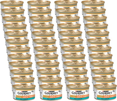 Gourmet Gold Hartig Torentje 85 g - Kattenvoer - 48 x Tonijn