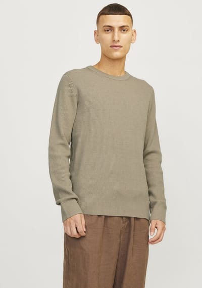 JACK&JONES - JJEPERFECT KNIT CREW NECK LN - Heren - Gebreide truien