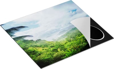 Chefcare Inductie Beschermer Jungle Uitzicht op de Seychellen - 60x50 cm - Afdekplaat Inductie - Kookplaat Beschermer - Inductie Mat