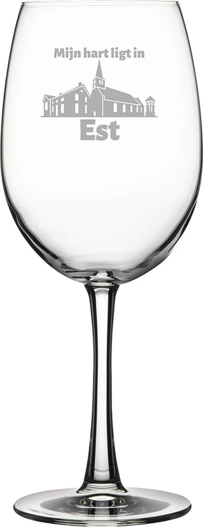 Gegraveerde Rode wijnglas 46cl Est