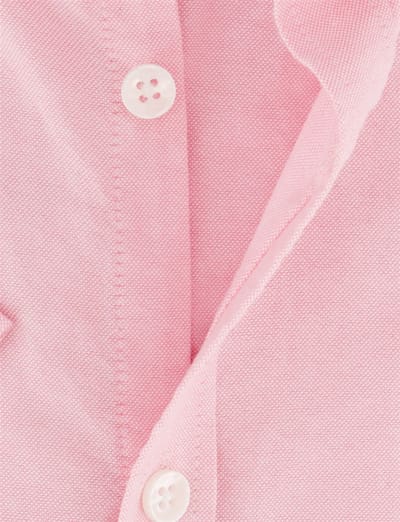 Modern Fit Ledub overhemd korte mouw roze