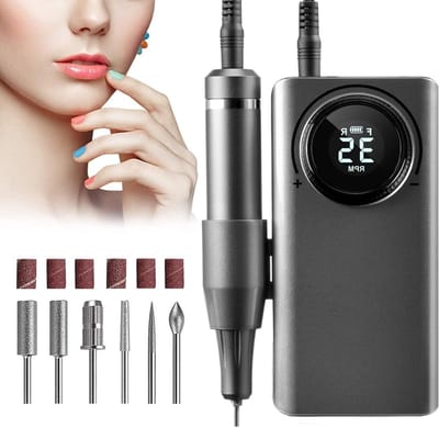 Elektrische Nagelvijl - 35.000 omw/min - Elektrische Nagelfrees - Pedicure Manicure - Led-display - Draagbare Nagelvijlset - USB-opladen - Elektrische Nagelboormachine voor Gelnagels - Doe-het-zelf