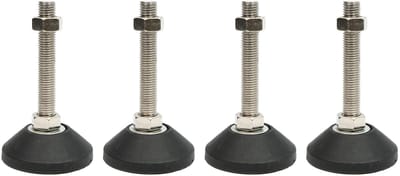NTH products- Meubelnivelleringspoten 4 stuks - Heavy Duty - Hoogteversteller tot 50 mm - Draagvermogen 80 kg - Antislip basis - Bescherming tegen krassen - Meubelpoten