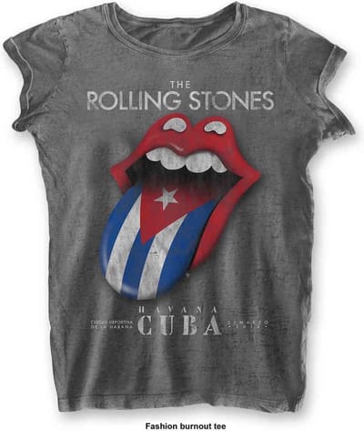 The Rolling Stones - Havana Cuba Dames T-shirt - M - Grijs
