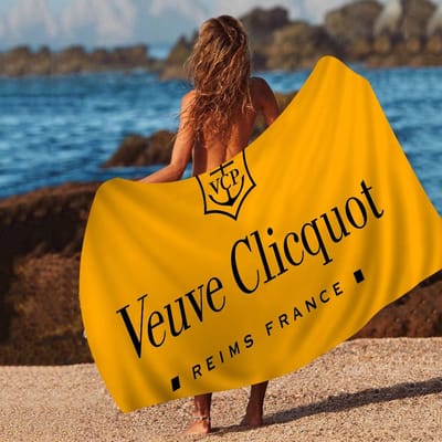 V-Veuve C-clicquot Grote Microvezel Strandlakens Sneldrogend Handdoek Zandstrand Handdoeken Zwembad Handdoek Voor Reizen Zwemmen Zwembad Yoga W102*H193(CM)