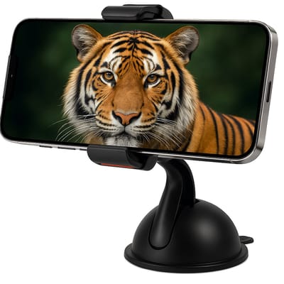 Auto Houder met Klem Universeel - Telefoonhouder - Auto Voorruit voor Raam, Dashboard en Bureau