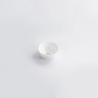 QeramiQ Dely Waskom - 20x20x9cm - rond - keramiek - glans wit