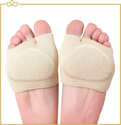 ATTREZZO® Voorvoetkussen - Softgel - dempende inlegzool voor de voorvoet - Beige - maat S (schoenmaat 37-39)