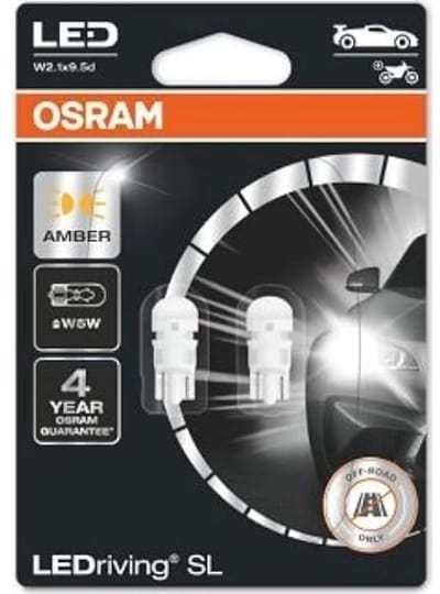 LEDriving SL W5W Amber LED Reserve Lampen - Dubbele Blister voor Offroad Gebruik