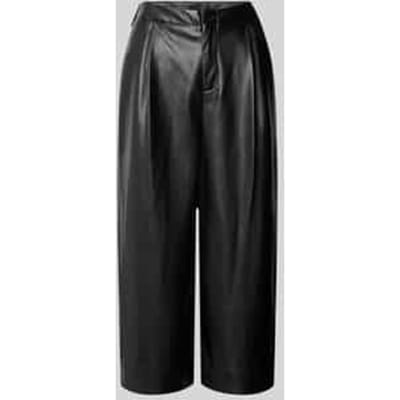 straight fit broek in midilengte met bandplooien