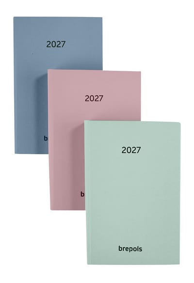 Brepols agenda 2027 - TRADE [0.814] - SUNRISE - Zakagenda - 1 dag op 1 pagina - Dagoverzicht - Blauw - 7.7 x 12 cm/Klein formaat!!