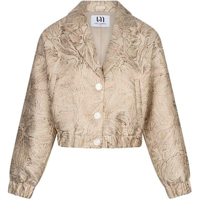 Lofty Manner Jas Jacket Helja Fancy Jacquard Rh42 120 Cream Dames Maat - S