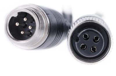 Luchtvaart Connector Verlengkabel - Verlengsnoer 4-Pin - Video en Stroom - Waterdicht en Schokbestendig - 3 Meter - Zwart