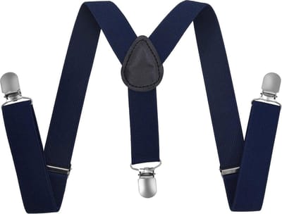 Fako Fashion - Kinder Bretels - Kinderbretels - Effen - 65cm - Navy Blauw