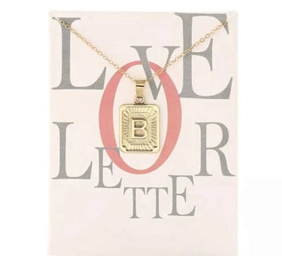 Akyol - liefdesketting letter B - letter ketting b - Goudkleurig ketting - letter B ketting - letter ketting - vrienden - ketting - Geschenk - Cadeau – verjaardag - Liefde – Vriendschap – 25 cm