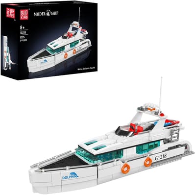 Mouldking 10218 - Yacht - Boot - Bouwset - 857 onderdelen - past op bekende merken