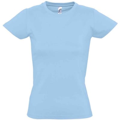 SOLS Dames/Dames Imperial T-shirt (Hemelsblauw)