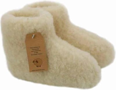 Woolwarmers Kindersloffen - Creme/Beige - Maat 28/29