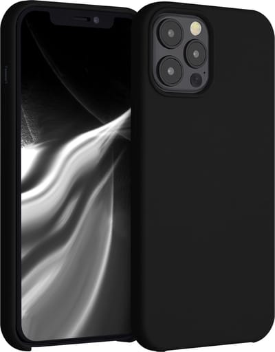 kwmobile telefoonhoesje geschikt voor Apple iPhone 12 Pro Max - Hoesje met siliconen coating - Smartphone case in zwart
