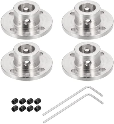 Dailygoods- Flenskoppelingsstekker 10 mm - 4 Stuks - Motorkoppeling