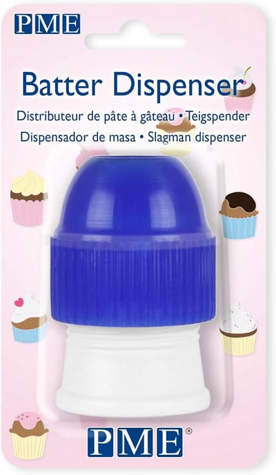 Beslagdispenser Koekbeslag Beslagschenker voor Pannenkoeken en Cakes - Wit/Blauw