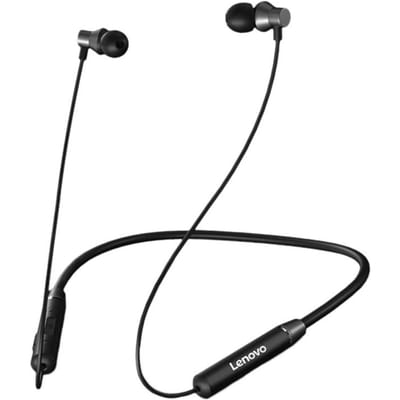 Lenovo HE05 oortelefoon Bluetooth5.0 draadloze headset magnetische nekband oortelefoons IPX5 waterdicht zwart