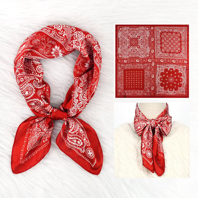 Dames Sjaal - Sjaals - Stola - Vierkante doek - Elegant Stijlvol Dames haar sjaal - Satijn zijde - Hals sjaaltje - Sjaaltje Satijn - Neksjaaltje - Omslagdoek Modesjaals - Neksjaal - Dames Halsdoek -Dame -42，70*70CM