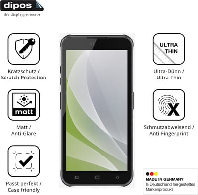 dipos – 4x Matte Beschermfolie geschikt voor Bluebird VF550 | Krasbestendige & antireflecterende Screenprotector Ultra-Thin