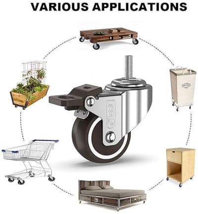 Heavy Duty Castors - Zwaarlast Zwenkwielen / Trolley Wielen voor Meubels 4