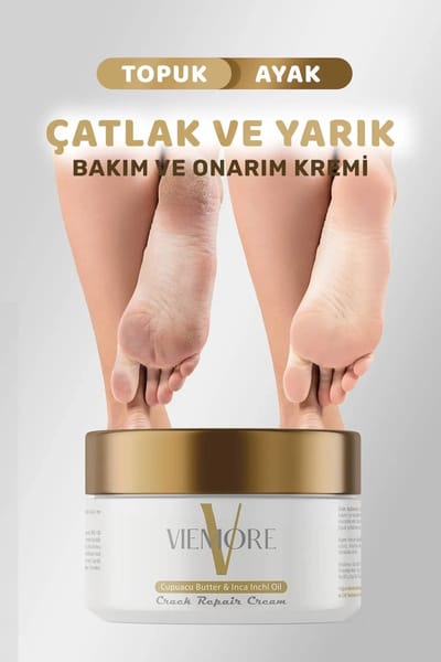 Viemore Hiel- en Voetkloofverzorgingscrème met Cupuacu Butter & Inca Inchi Olie - Intensieve hydratarie - Reparatie van Scheuren en Spleten (Barsten) - Langdurige bescherming - Verwijderen van dode cellen - Dermatologisch getest - 100ml