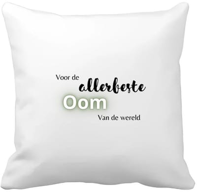 Akyol - voor de allerbeste oom van de wereld Kussen hoes - Oom - de beste oom - verjaardagscadeau - verjaardag - cadeau - cadeautje voor oom - oom artikelen - kado - geschenk - gift - 40 bij 40 cm