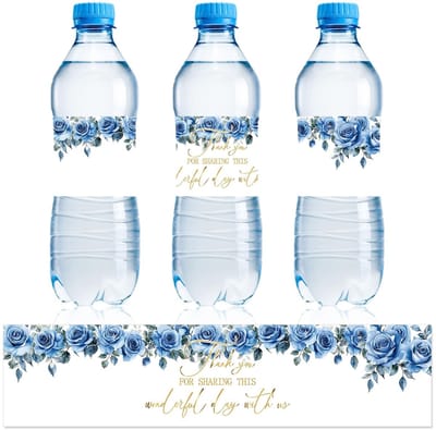 Dailygoods- Waterfleslabels 50 Stuks - Waterdichte Decoratieve Labels - Gepersonaliseerde Waterfleswrapstickers - Bruiloft Decoraties - Kleur: Kleurrijk - Materiaal: Gecoat Papier - Fleslabels