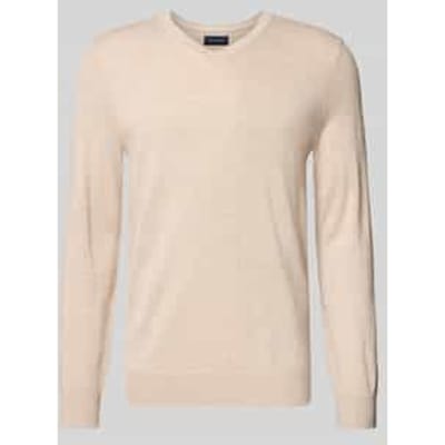 Gebreide pullover van wolmix met V-hals