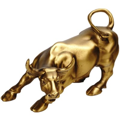 Vilead Hars Goud Wall Street Stier OS Standbeeld Ornament Kantoor Bureau Decoratief Woonkamer Interieur Huisdecoratie Accessoires