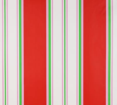Dutch Wallcoverings Papierbehang streep - rood/roze/groen