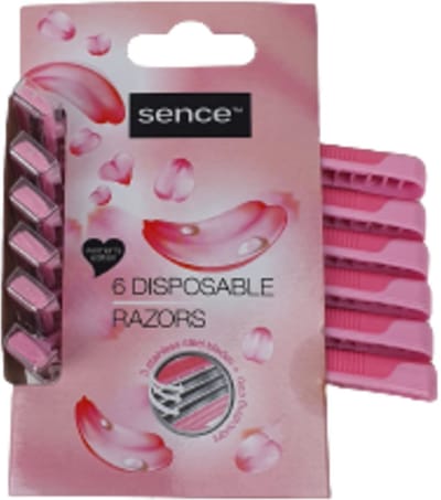 Sence scheermesjes Women's Edition - Roze - Kunststof / RVS - 6 Stuks - Scheren - Hygiëne - Scheermesje - Scheermesjes