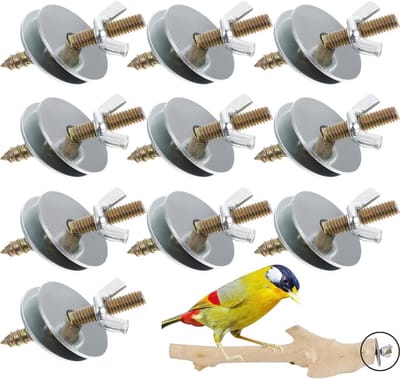 Zitstokken Vogelkooi - Bevestigingssets - Dierenverblijf Inrichten - Roestvrij Koolstofstaal - 10 Sets - Gekleurd