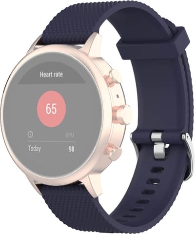 Siliconen bandje - geschikt voor Fossil Gen 5E / Gen 6 / Fossil Female modellen - donkerblauw