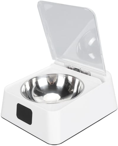 Allecto - Automatische kattenvoerdispenser - Infrarood sensor - Eenvoudig te reinigen en hygiënisch - Zilver - Voederstation voor honden - 2000 Mil...