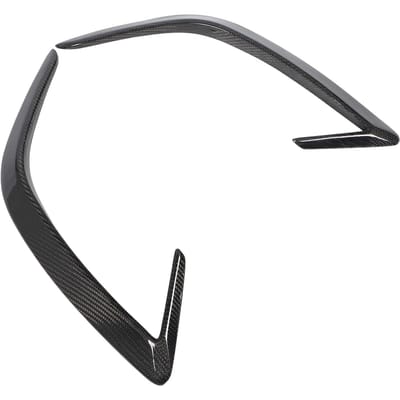 1 paire de becquets de pare-choc arrière de voiture, aileron de pare-choc arrière en fibre de carbone brillante, gauche et droite gray